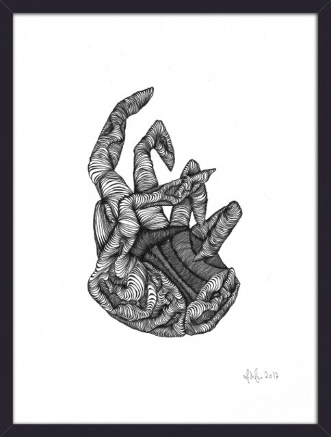 Nordal Handillustration - Schwarzweiss