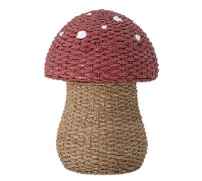 Bloomingville Mini Cestino portaoggetti a fungo con coperchio Bloomingville Mini Cestino portaoggetti a fungo con coperchio