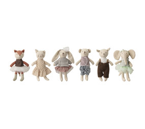 Bloomingville Mini Friends leketøy kosedyr - sett med 6 stk