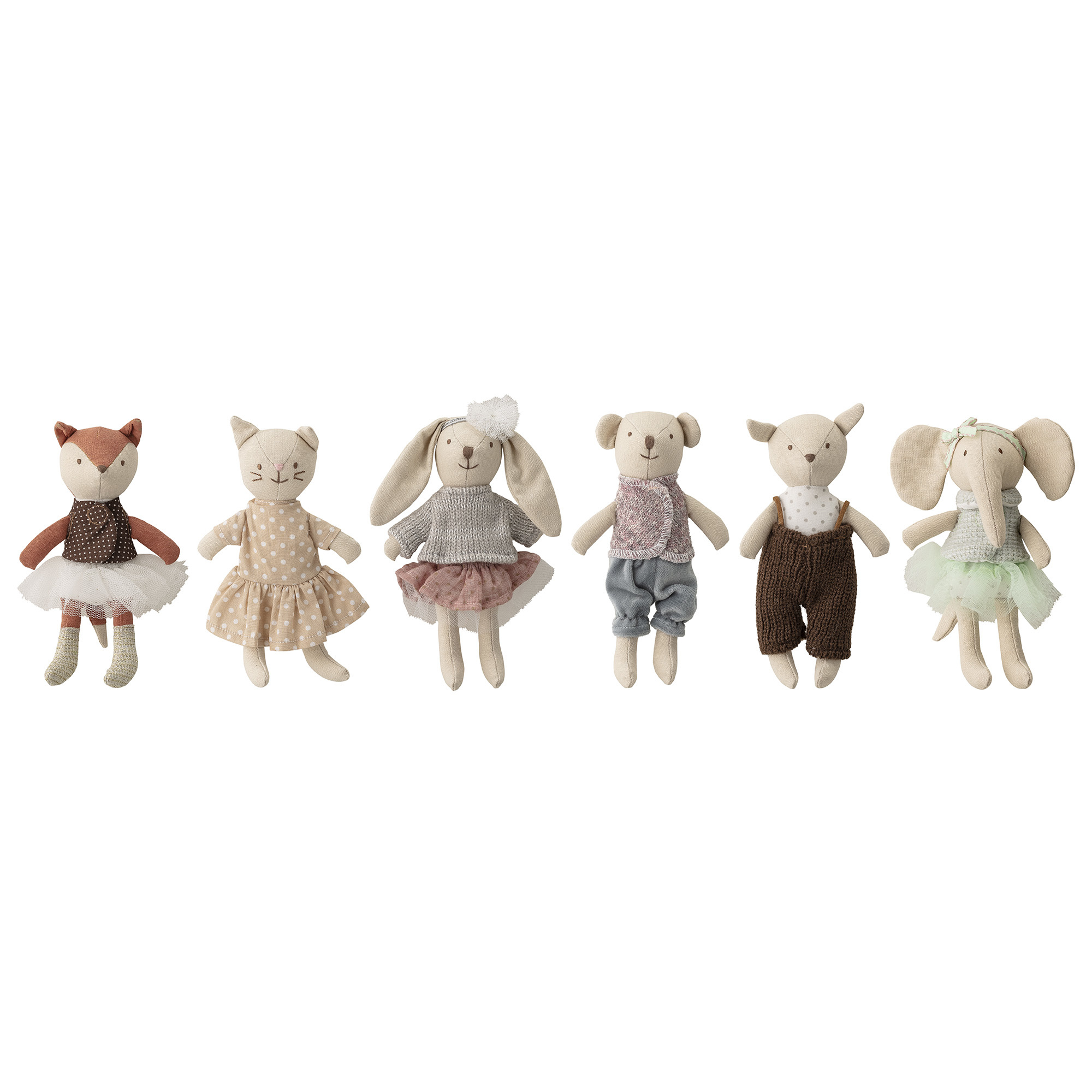 Bloomingville Mini Friends peluche giocattolo - set di 6 pezzi - LIVING AND  CO.