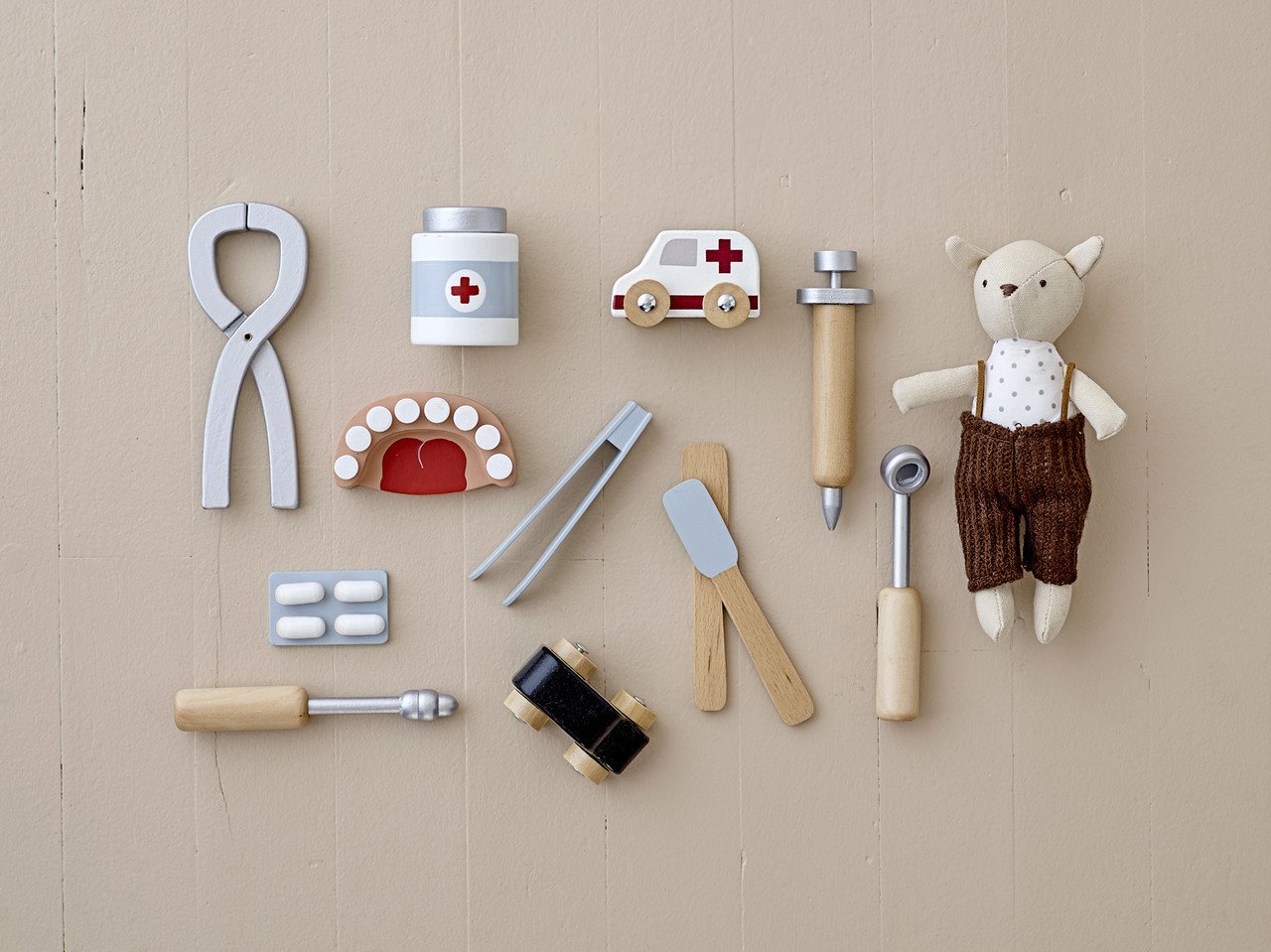 Bloomingville Mini Friends jouets en peluche - ensemble de 6 pièces -  LIVING AND CO.