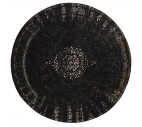 Nordal Alfombra grand round gris oscuro / negro - diámetro 240cm