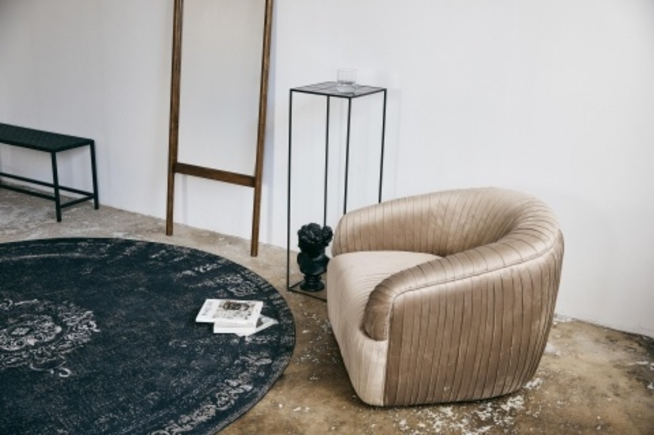 Nordal Grand rond vloerkleed donkergrijs/zwart - diameter 240cm