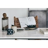 Nordal Grainy schaal dots donkerblauw/zand -set van 4 stuks