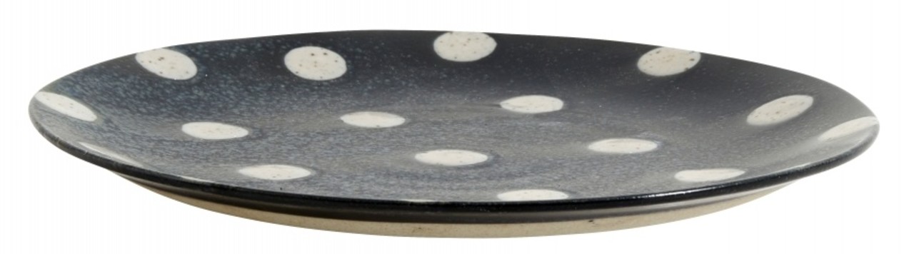 Nordal Grainy bord dot S donkerblauw/zand -set van 4 stuks Nordal Grainy bord dot S donkerblauw/zand -set van 4 stuks