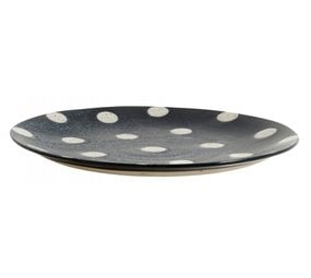 Nordal Grainy plate dot S dark blue / sand -set of 4 pieces Nordal Grainy plate dot S dark blue / sand -set of 4 pieces