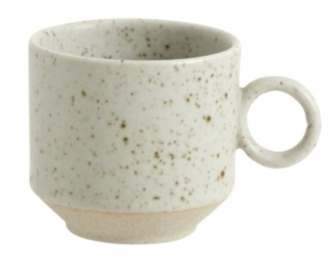 Nordal Tazze espresso granulose sabbia -set di 4 pezzi