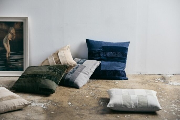 Nordal Capella pillow incl filling - blue
