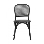 Nordal Chaise Wicky avec osier - noir Nordal Chaise Wicky avec osier - noir