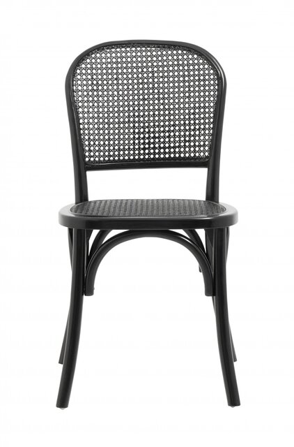 Nordal Silla Wicky con mimbre - negro