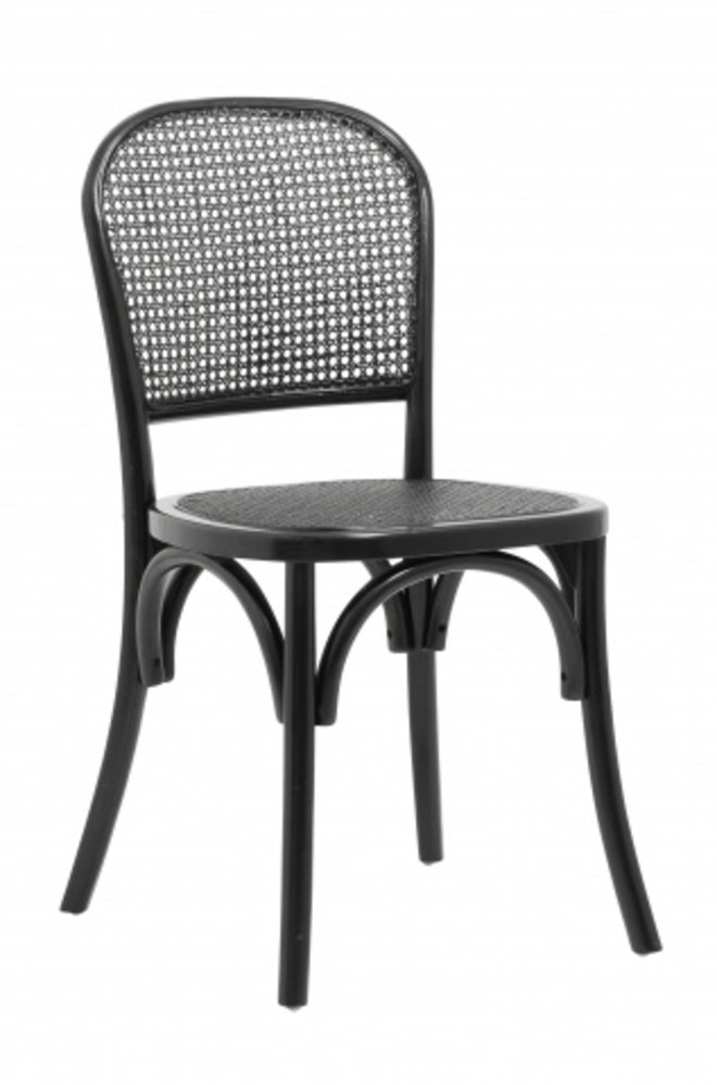 Nordal Chaise Wicky avec osier - noir Nordal Chaise Wicky avec osier - noir