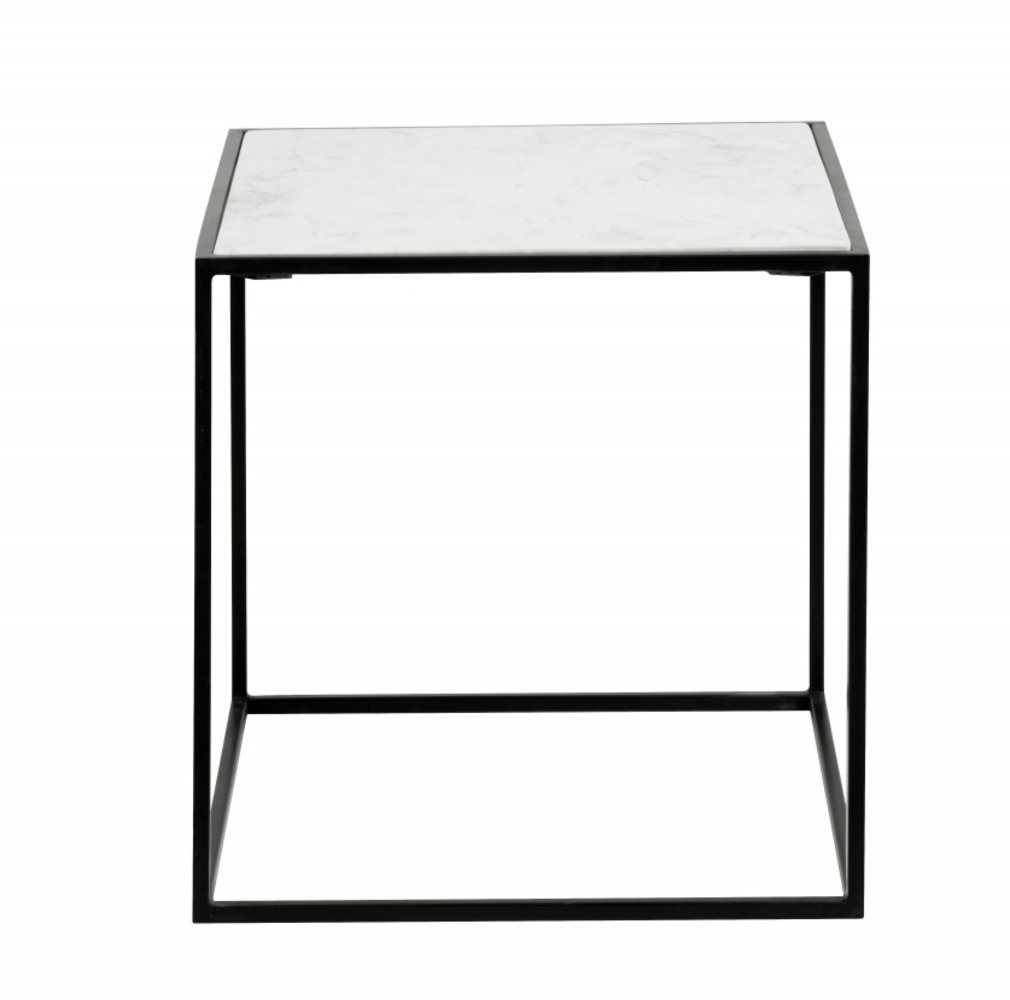 Nordal Cube bijzettafel - wit marmer S Nordal Cube bijzettafel - wit marmer S