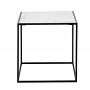 Nordal Table d'appoint Cube - marbre blanc S Nordal Table d'appoint Cube - marbre blanc S