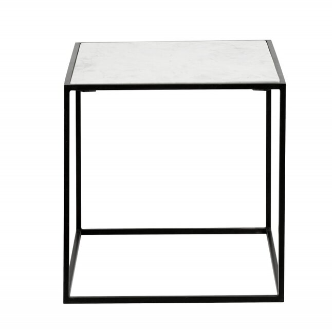 Nordal Cube side table - white marble S
