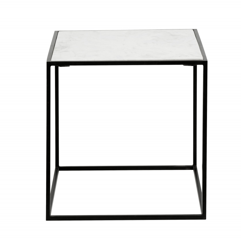 Nordal Cube side table - white marble S