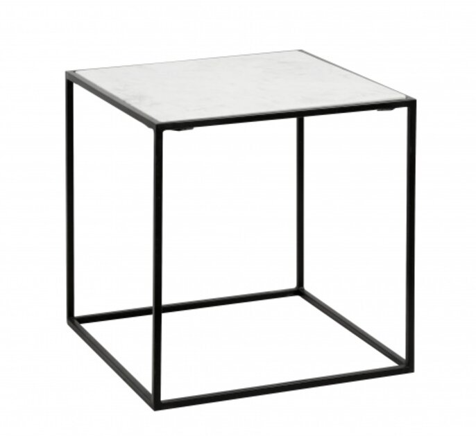 Nordal Cube bijzettafel - wit marmer S
