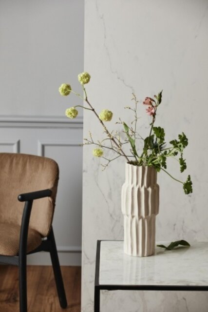 Nordal Table d'appoint Cube - marbre blanc S