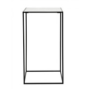 Nordal Mesa auxiliar Cube - mármol blanco L.