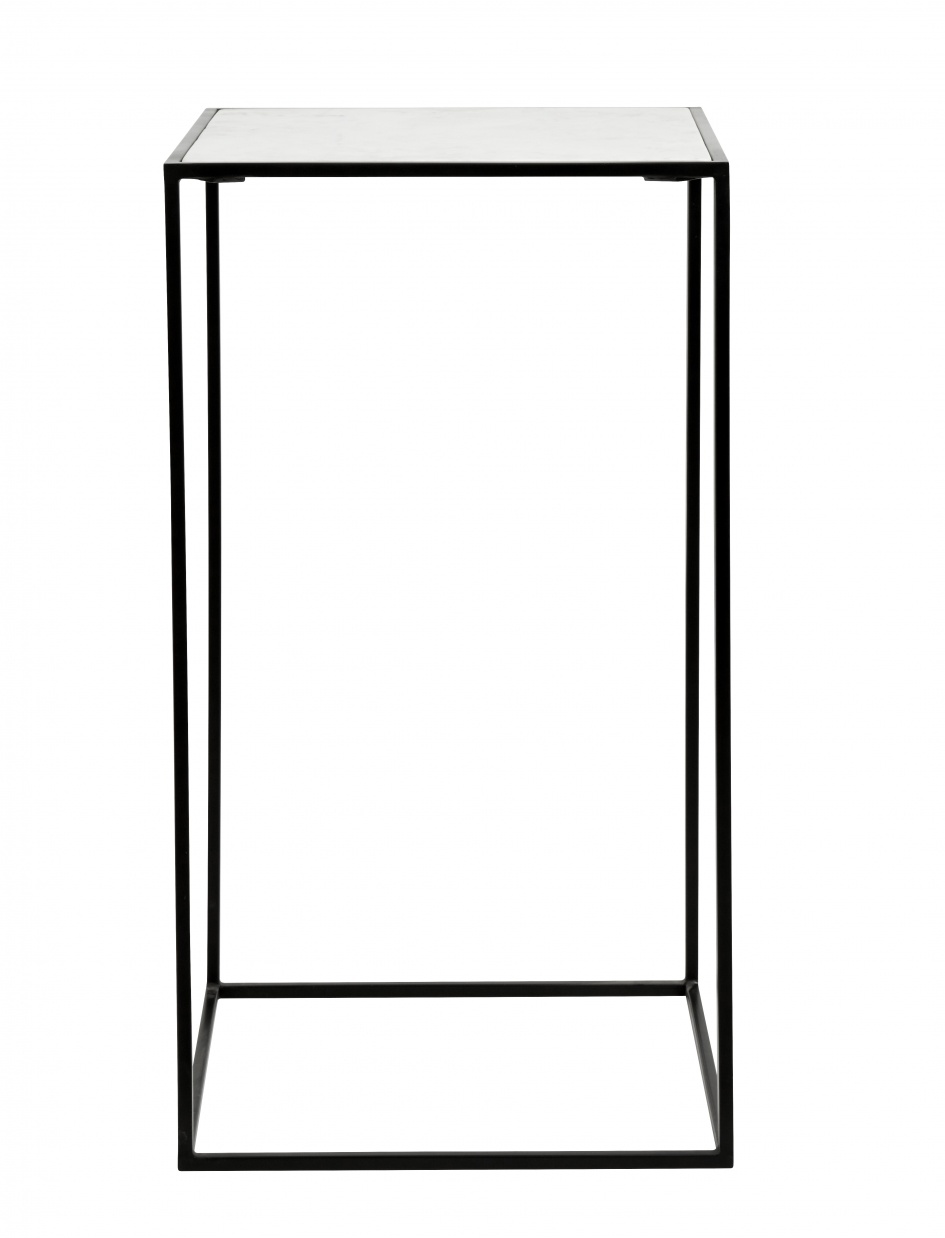 Nordal Cube side table - white marble L.
