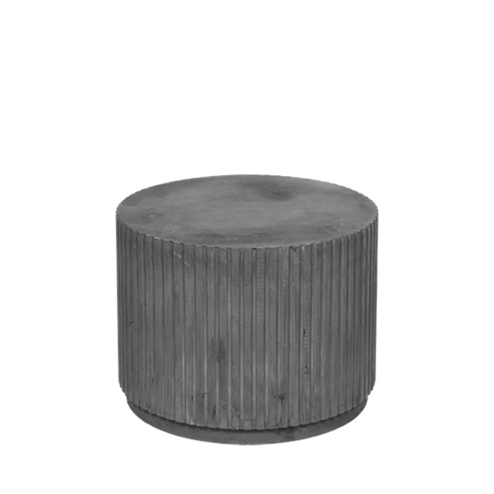 Broste Copenhagen Rillo podium Ø56XH42CM - gray