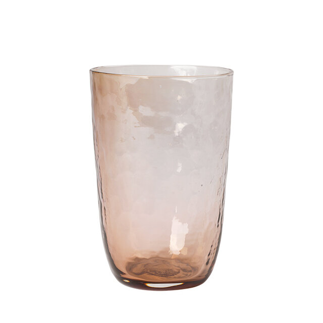 Broste Copenhagen Hamrade glas 50cl brun - uppsättning 12 st