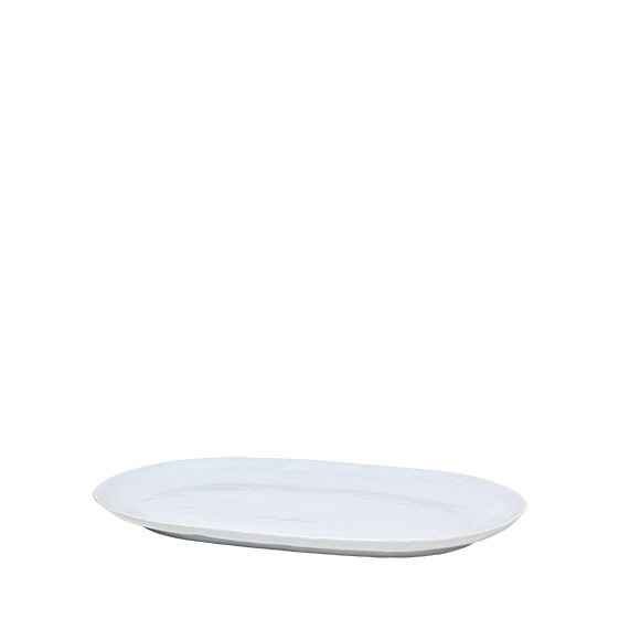 Broste Copenhagen Assiette de forme gris clair - W40XL25XH2,5CM