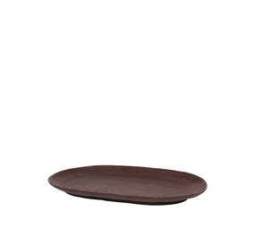 Broste Copenhagen Shape bord bruin - W29,5XL18,5XH2,5CM Broste Copenhagen Shape bord bruin - W29,5XL18,5XH2,5CM