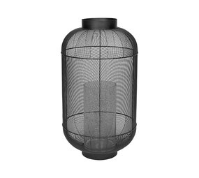 Broste Copenhagen Bull lantern metal / glass -Ø46,5XH82,5CM Broste Copenhagen Bull lantern metal / glass -Ø46,5XH82,5CM