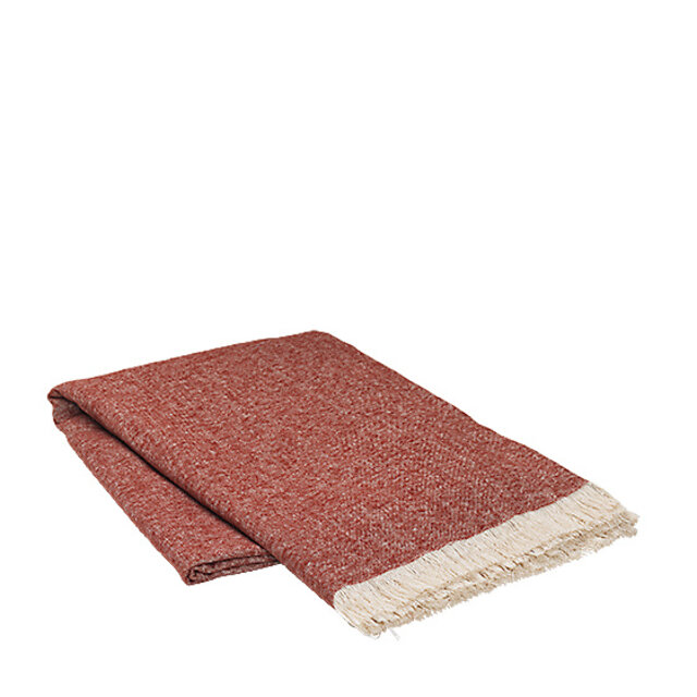 Broste Copenhagen Soren rutig bomullsbrun - W130XL180CM