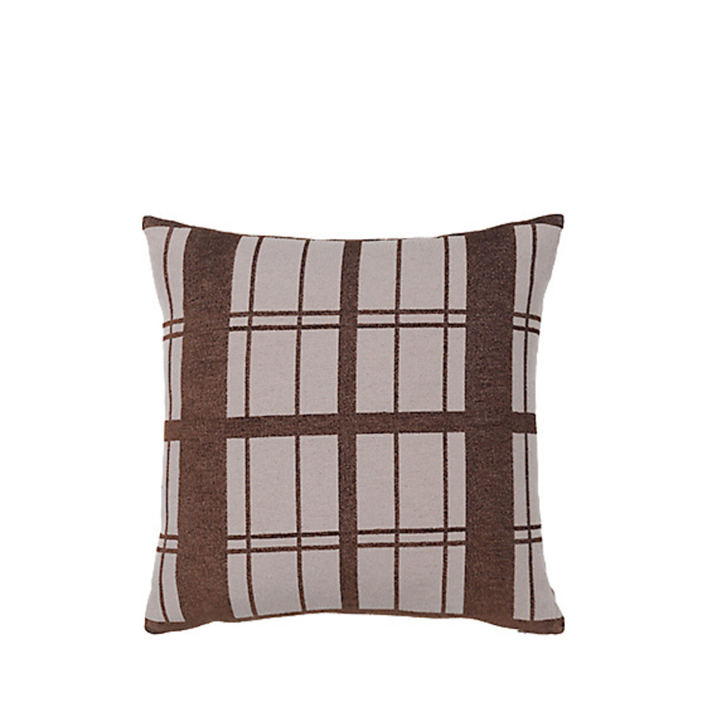 Broste Copenhagen Rutepute brun inkl. Fylling - W50XL50CM