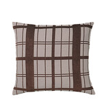 Broste Copenhagen Coussin à carreaux marron avec remplissage - W60XL60CM Broste Copenhagen Coussin à carreaux marron avec remplissage - W60XL60CM
