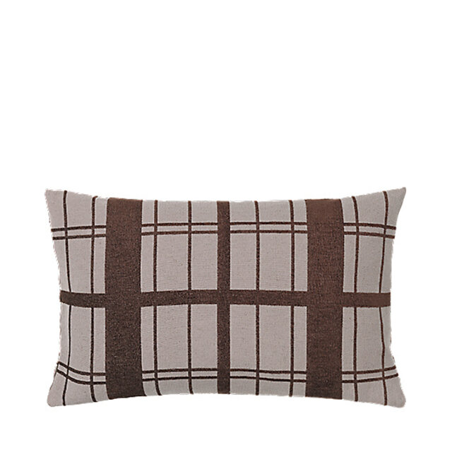 Broste Copenhagen Rutdyna brun inkl fyllning - W40XL60CM