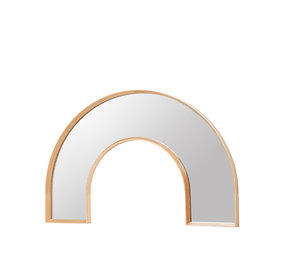 Broste Copenhagen Specchio arcobaleno Alva - rovere / vetro