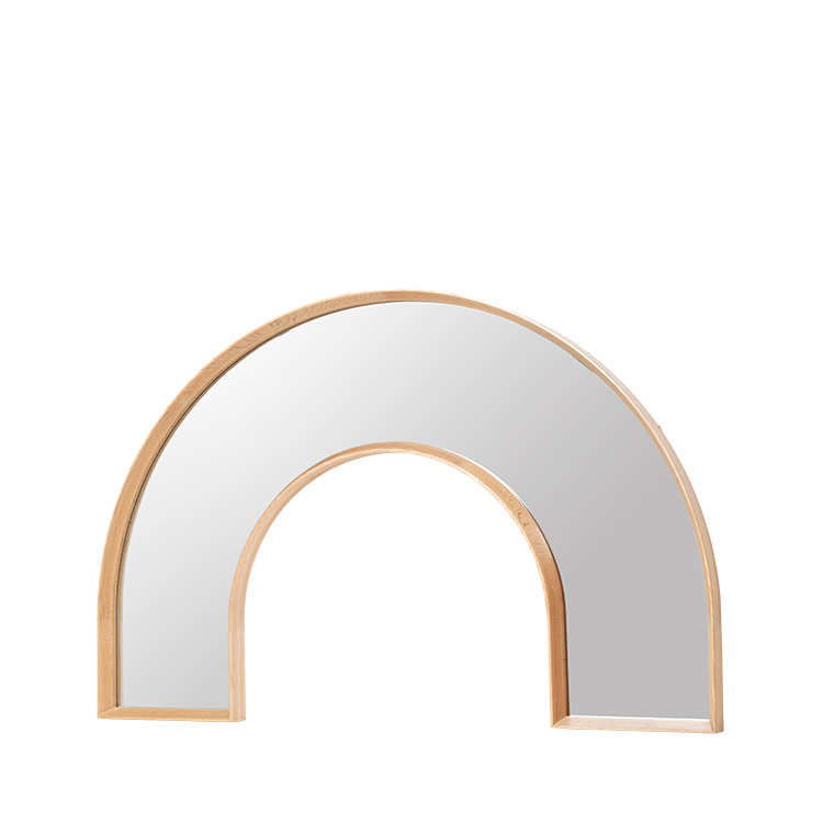 Broste Copenhagen Alva rainbow mirror - oak / glass