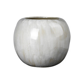 Broste Copenhagen Vase pomme faïence blanc antique - Ø41,5XH34,5CM Broste Copenhagen Vase pomme faïence blanc antique - Ø41,5XH34,5CM