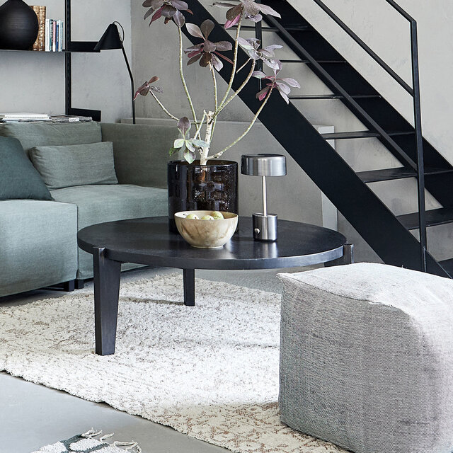 House Doctor Bali coffee table - black Ø110cm