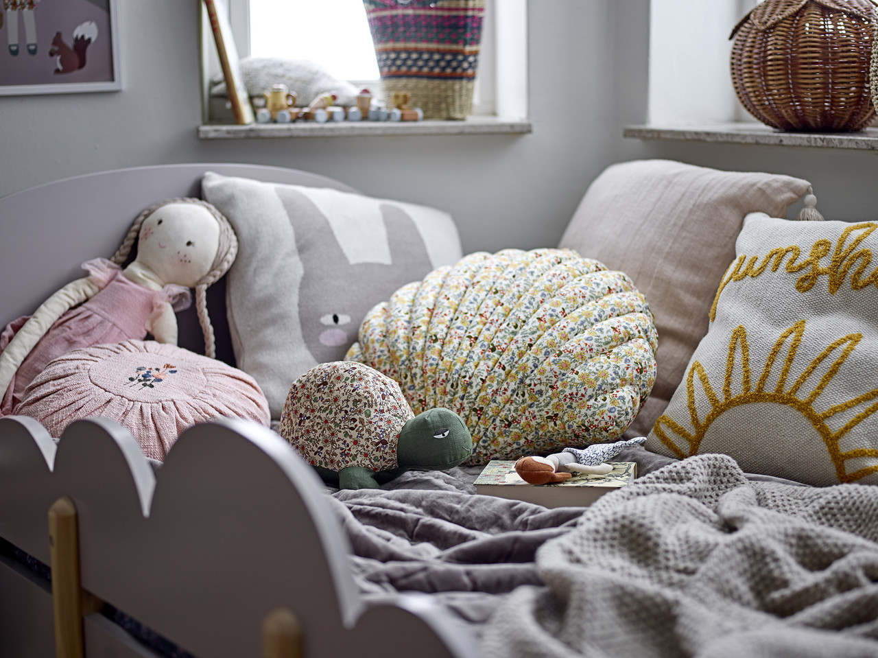 Bloomingville Mini Fro pillow - yellow Bloomingville Mini Fro pillow - yellow