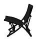 Bloomingville Baz lounge stoel rotan - zwart Bloomingville Baz lounge stoel rotan - zwart