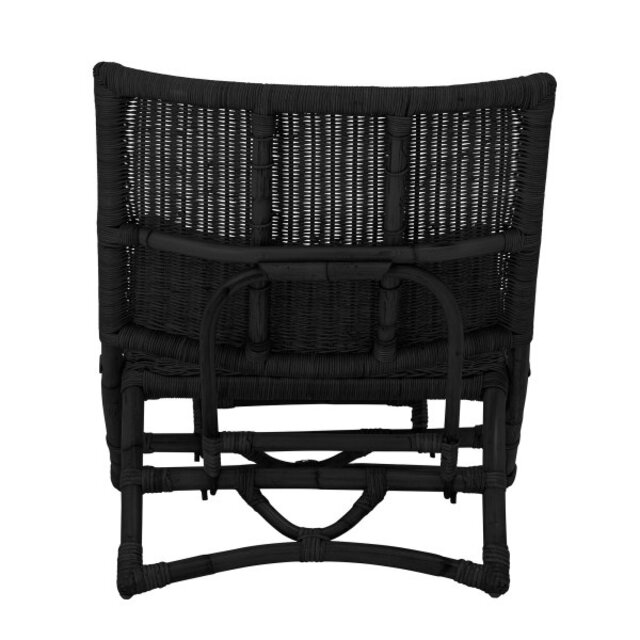 Bloomingville Baz Loungesessel Rattan - schwarz