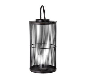 Bloomingville Effie lantern - bamboo / glass Bloomingville Effie lantern - bamboo / glass