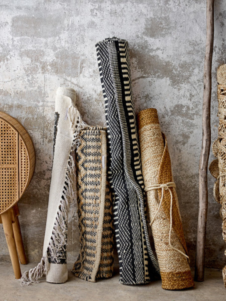 Bloomingville Joob Teppich Wolle - schwarz