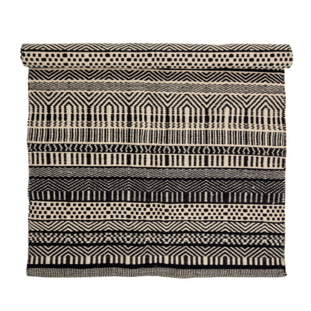 Bloomingville Alfombra joob lana - negro