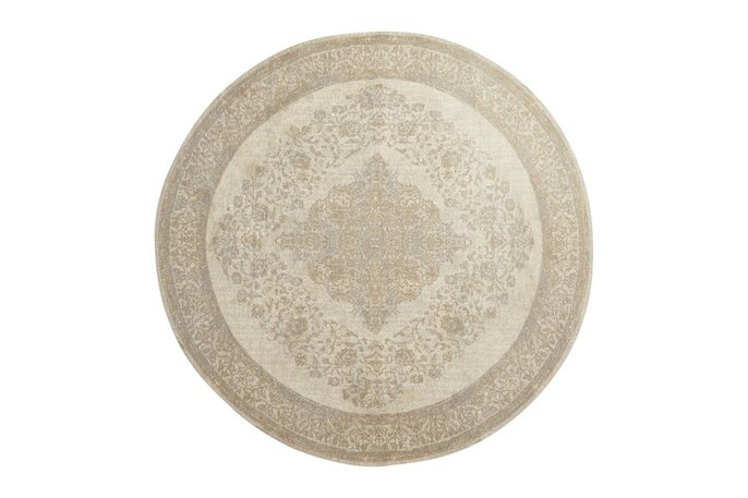 Nordal Perlevevet teppe - sand / beige Ø240cm