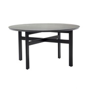 Hubsch Coffee table oak round - black