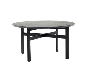 Hubsch Coffee table oak round - black