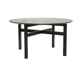Hubsch Mesa de comedor redonda de roble - negro