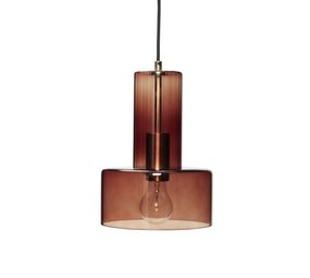 Hubsch Lampe à suspension en verre - marron