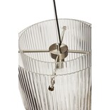 Hubsch Hanging lamp glass / metal - clear / nickel