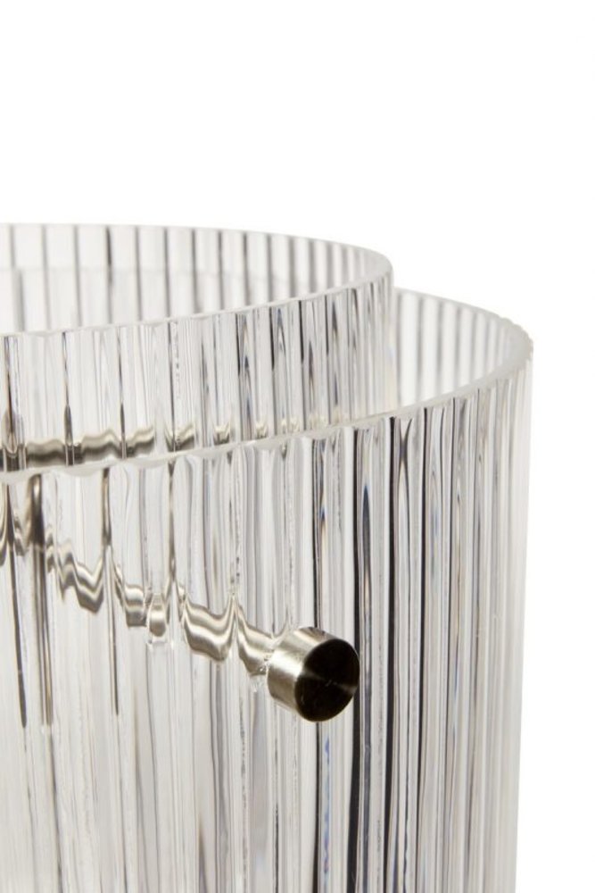 Hubsch Hanging lamp glass / metal - clear / nickel