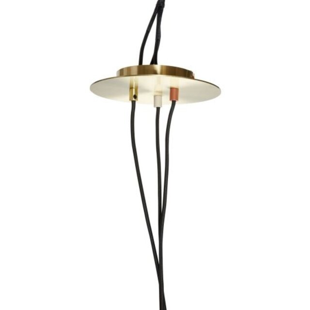 Hubsch Lampe à suspension en métal - marron / beige / laiton